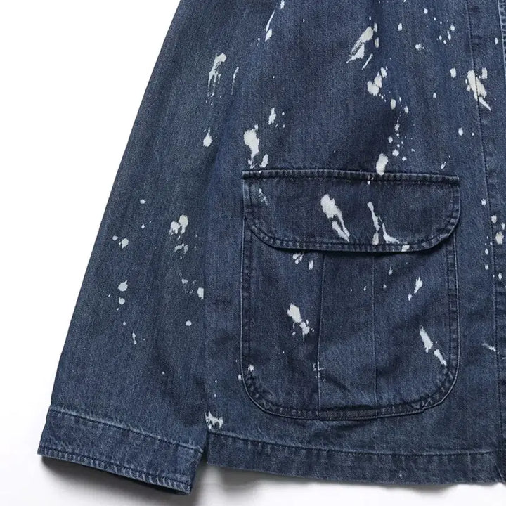 [BUNJANG] Hinson 25SS Paint Denim Coverall Jacket / 힌슨 25SS 페인트 데님 커버올자켓
