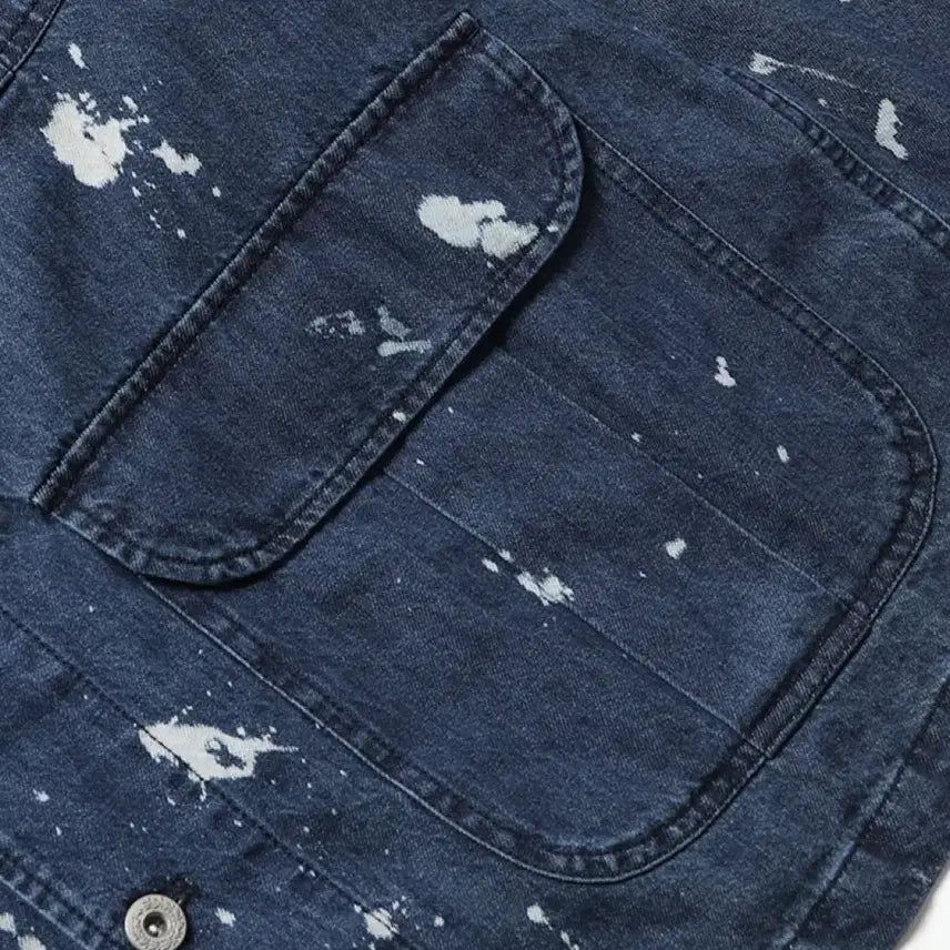 [BUNJANG] Hinson 25SS Paint Denim Coverall Jacket / 힌슨 25SS 페인트 데님 커버올자켓