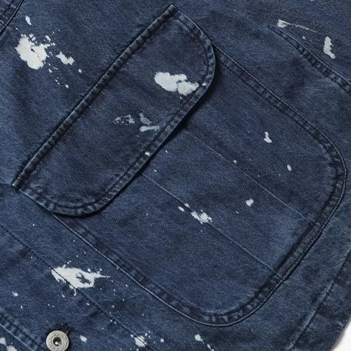 [BUNJANG] Hinson 25SS Paint Denim Coverall Jacket / 힌슨 25SS 페인트 데님 커버올자켓