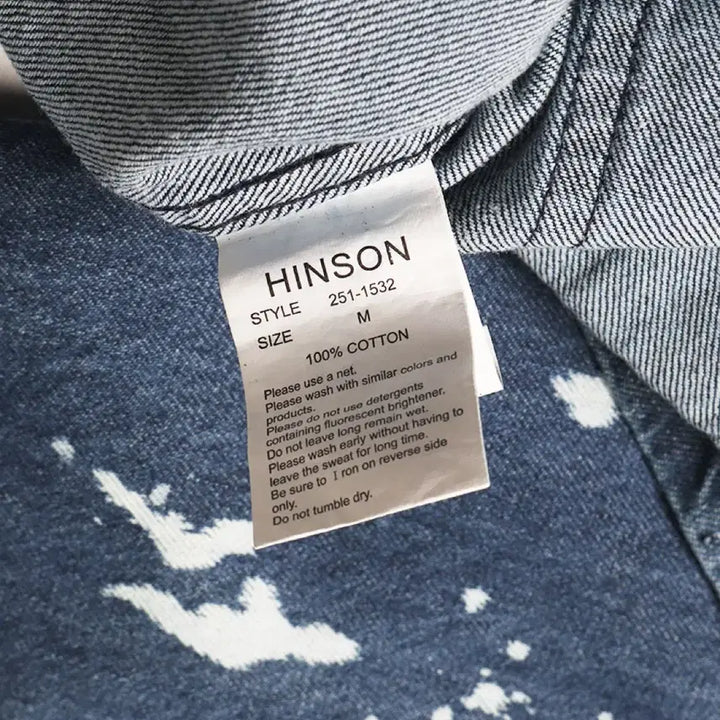 [BUNJANG] Hinson 25SS Paint Denim Coverall Jacket / 힌슨 25SS 페인트 데님 커버올자켓