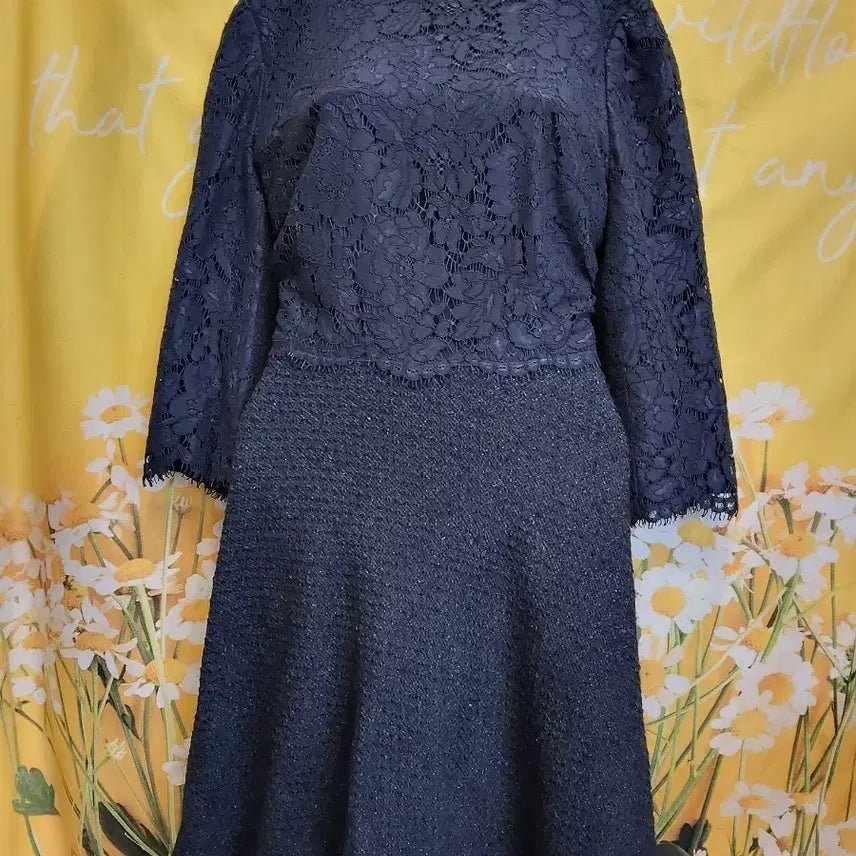[BUNJANG] Renéevon Lace Navy Dress S / 레니본 레이스 네이비 원피스 S