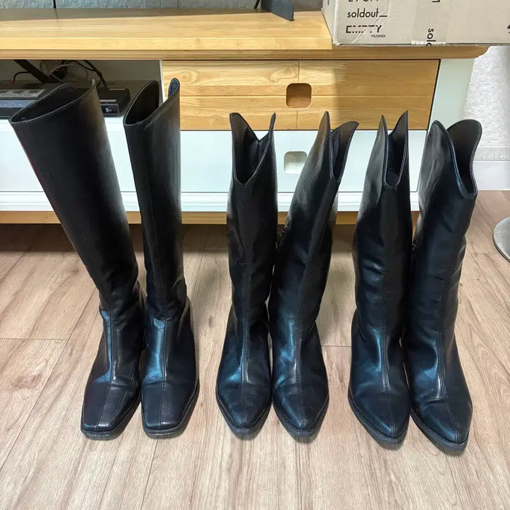 [BUNJANG] Black Long Boots (Size 235) / 블랙 롱부츠 235