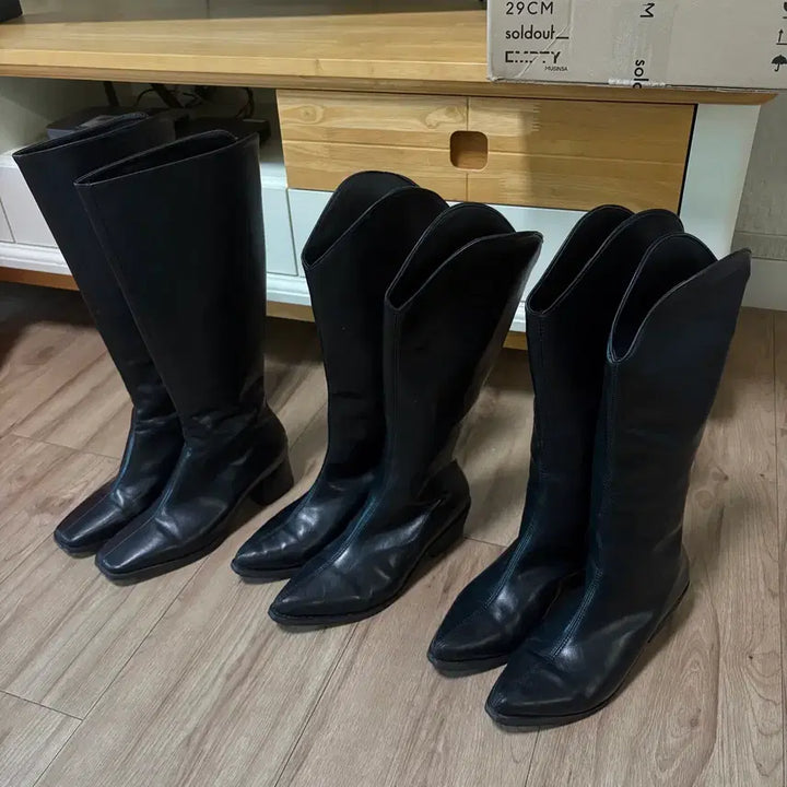 [BUNJANG] Black Long Boots (Size 235) / 블랙 롱부츠 235