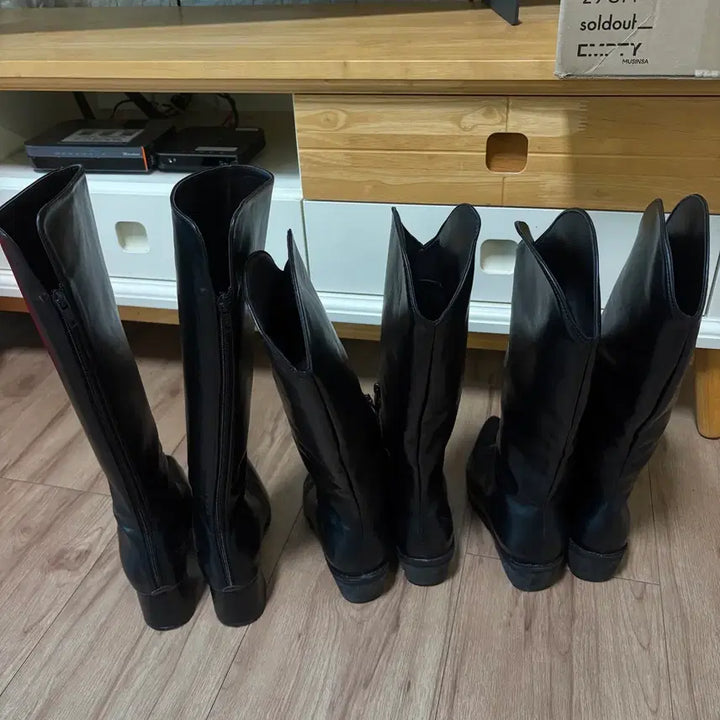 [BUNJANG] Black Long Boots (Size 235) / 블랙 롱부츠 235