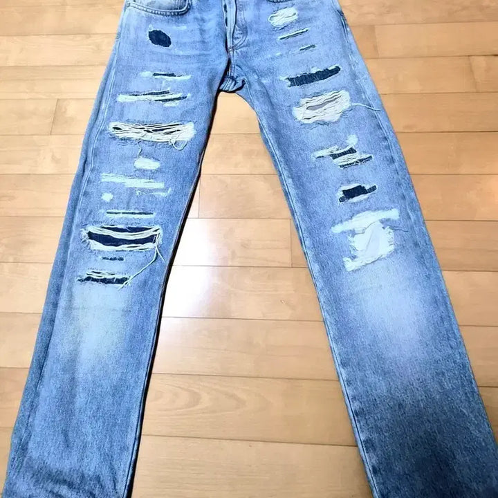 [BUNJANG] Dior Homme Repaired Denim Jeans / 정품 디올옴므 14AW 크러쉬 리페어진 30 Dior homme에디진데님