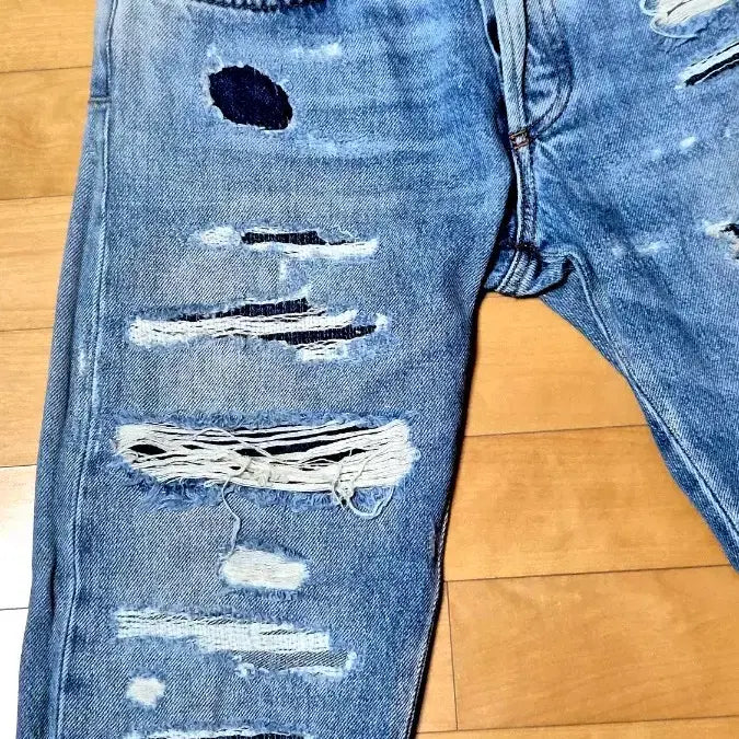 [BUNJANG] Dior Homme Repaired Denim Jeans / 정품 디올옴므 14AW 크러쉬 리페어진 30 Dior homme에디진데님
