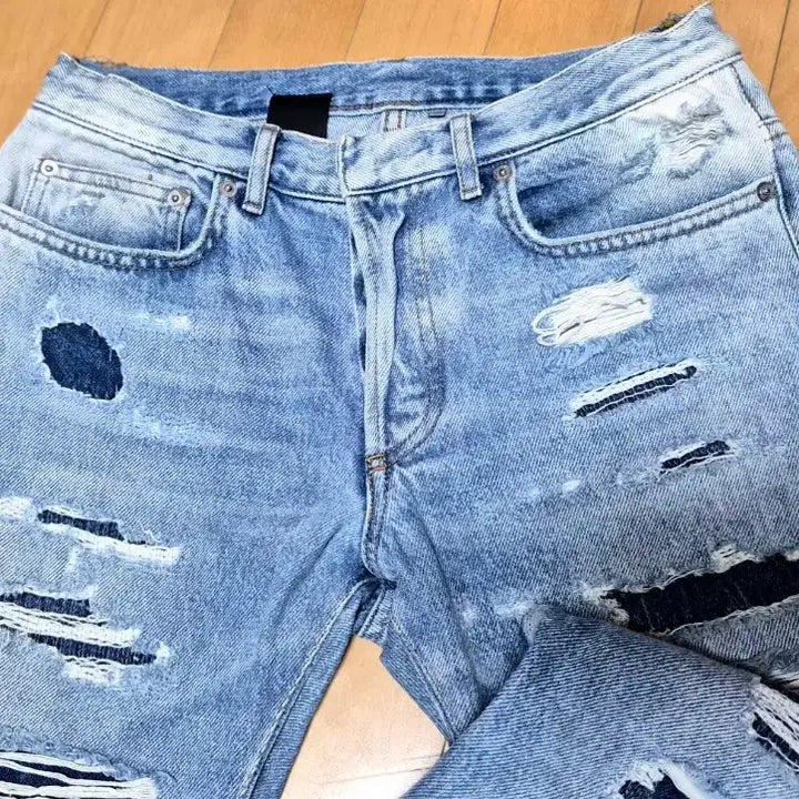 [BUNJANG] Dior Homme Repaired Denim Jeans / 정품 디올옴므 14AW 크러쉬 리페어진 30 Dior homme에디진데님
