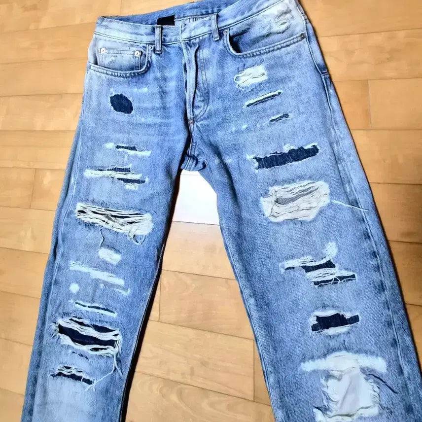 [BUNJANG] Dior Homme Repaired Denim Jeans / 정품 디올옴므 14AW 크러쉬 리페어진 30 Dior homme에디진데님