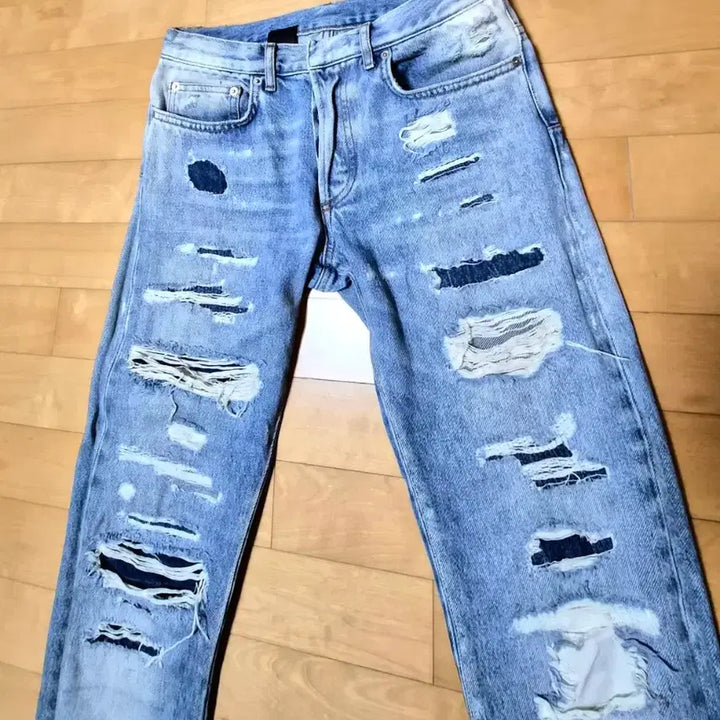 [BUNJANG] Dior Homme Repaired Denim Jeans / 정품 디올옴므 14AW 크러쉬 리페어진 30 Dior homme에디진데님