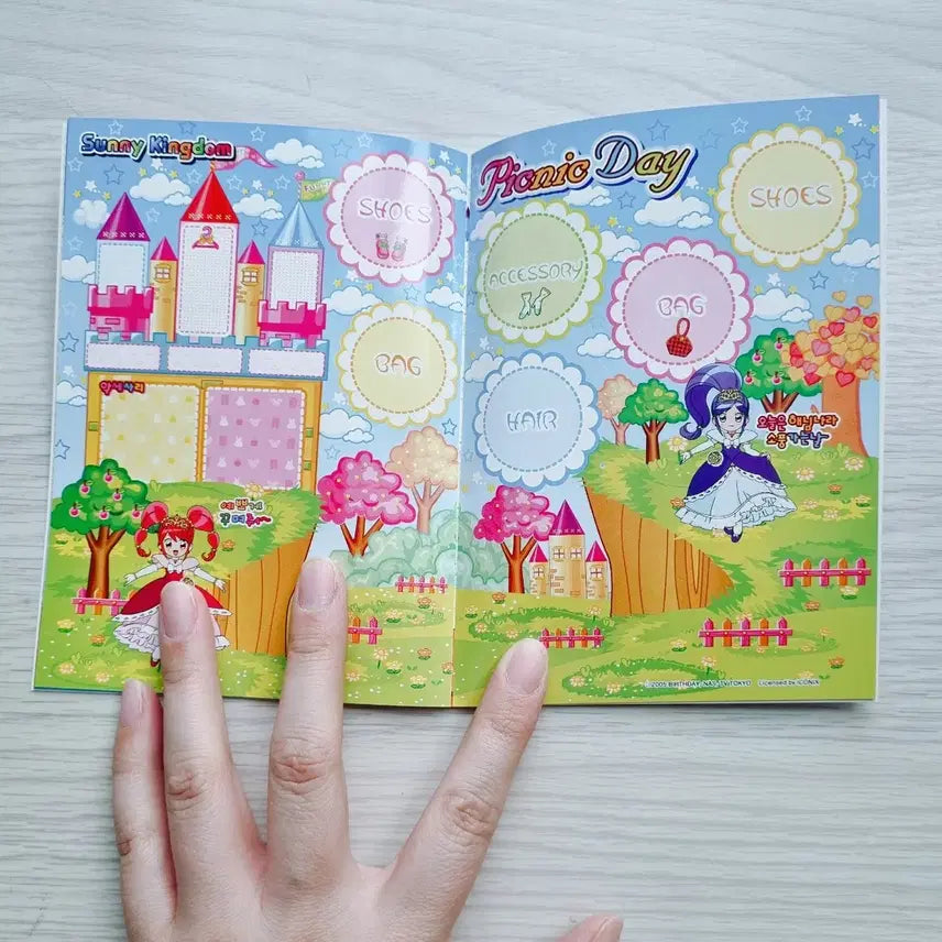 [BUNJANG] Twin Princess of the Mysterious Star Coordination Sticker Book &amp; Stickers / 신비한 별의 쌍둥이 공주 코디스티커북 &amp; 스티커