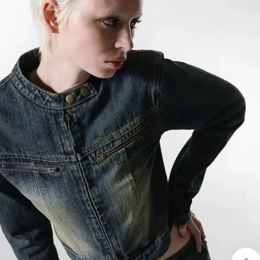 [BUNJANG] Blackup Dimuer Denim Jacket S / 블랙업 디뮤어 데님 자켓 S