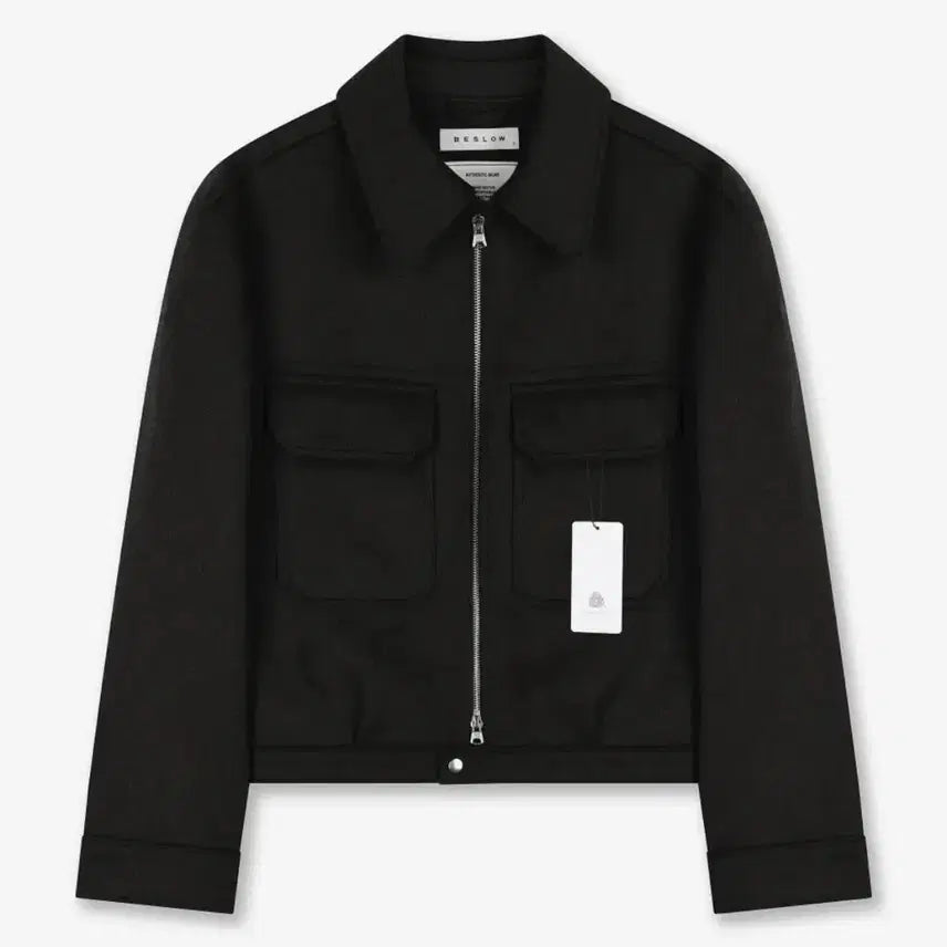 [SOLD OUT] 비슬로우 블랙 울 블루종 자켓 s
