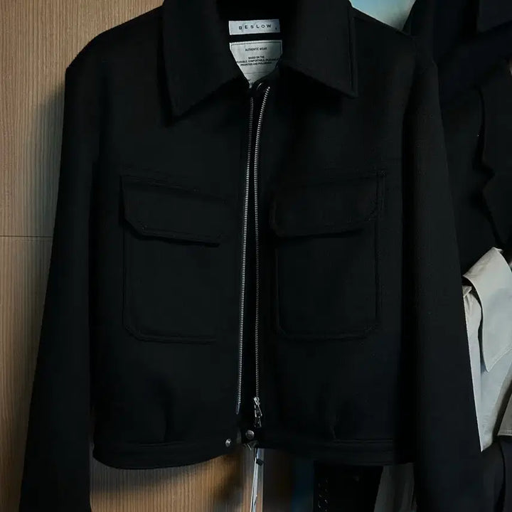 [SOLD OUT] 비슬로우 블랙 울 블루종 자켓 s