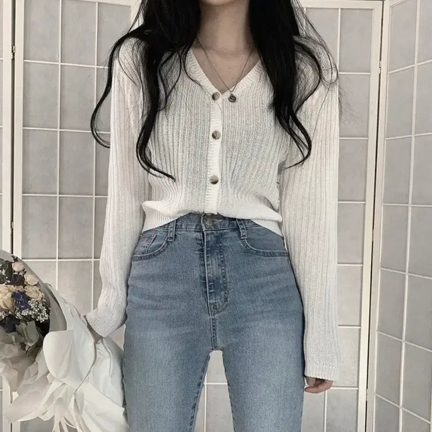 [BUNJANG] CreamCheeseMarket Back Goddess Knit Cardigan / 크림치즈마켓 뒤태여신 니트 가디건 뒷리본