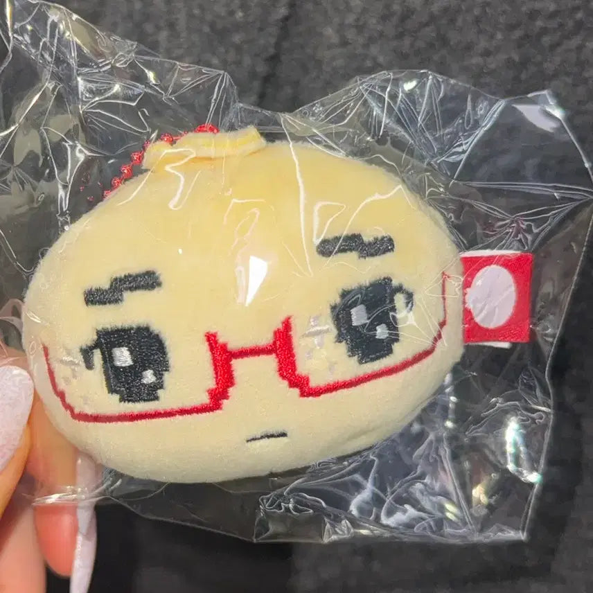 [BUNJANG] Bring Green Face Dumpling Keyring Doll / 브링그린 안경만두 얼굴 키링인형