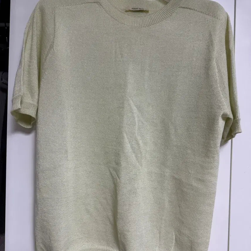 [BUNJANG] Linen Holgarment Knit Top / 린넨 홀가먼트 니트 연두색