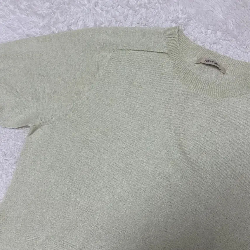[BUNJANG] Linen Holgarment Knit Top / 린넨 홀가먼트 니트 연두색