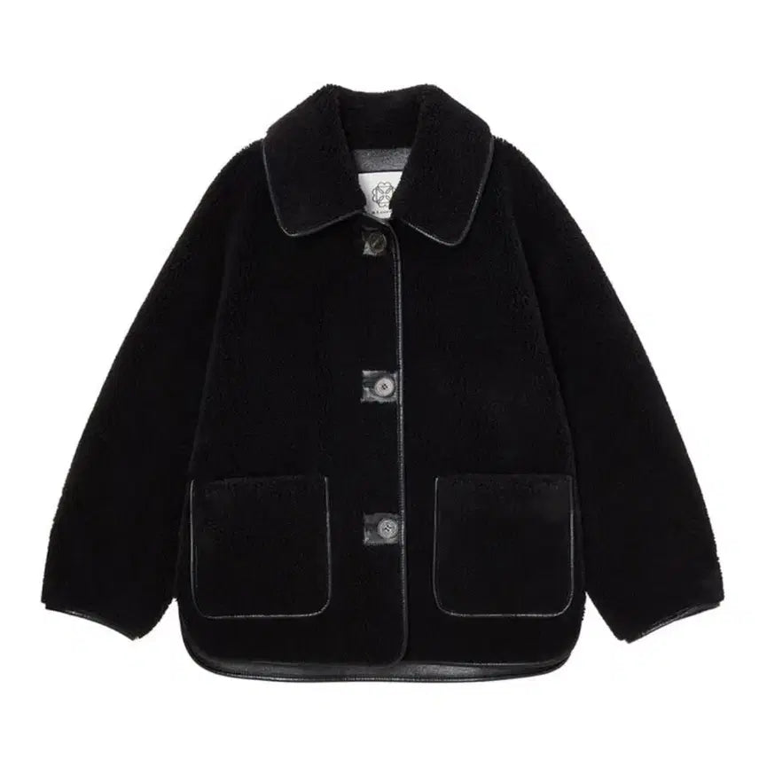 [BUNJANG] Atcorner Oversized Reversible Mouton (Black) / 앳코너 오버핏 리버시블 무스탕(블랙)