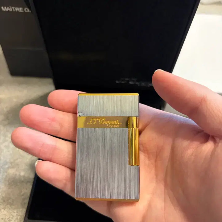 [BUNJANG] Dupont Ligne 2 Brushed Combination Lighter / 듀퐁라이터 라인2 브러쉬드 콤비 새상품