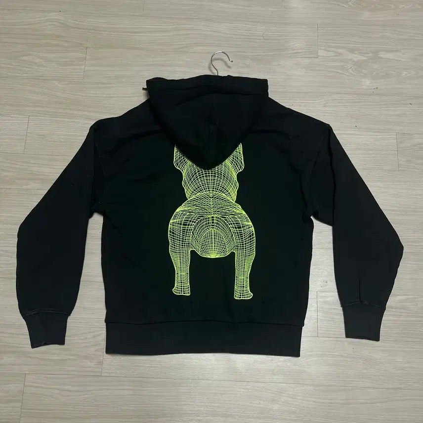 [BUNJANG] LifeWork Dog Black Hoodie / 라이프워크 강아지 블랙 후드티