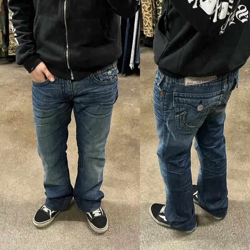 [BUNJANG] True Religion Rainbow Billy Bootcut Jeans / 트루릴리젼 레인보우 빌리 부츠컷 (32)