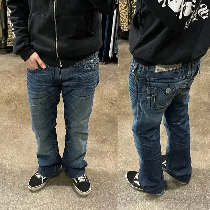 [BUNJANG] True Religion Rainbow Billy Bootcut Jeans / 트루릴리젼 레인보우 빌리 부츠컷 (32)