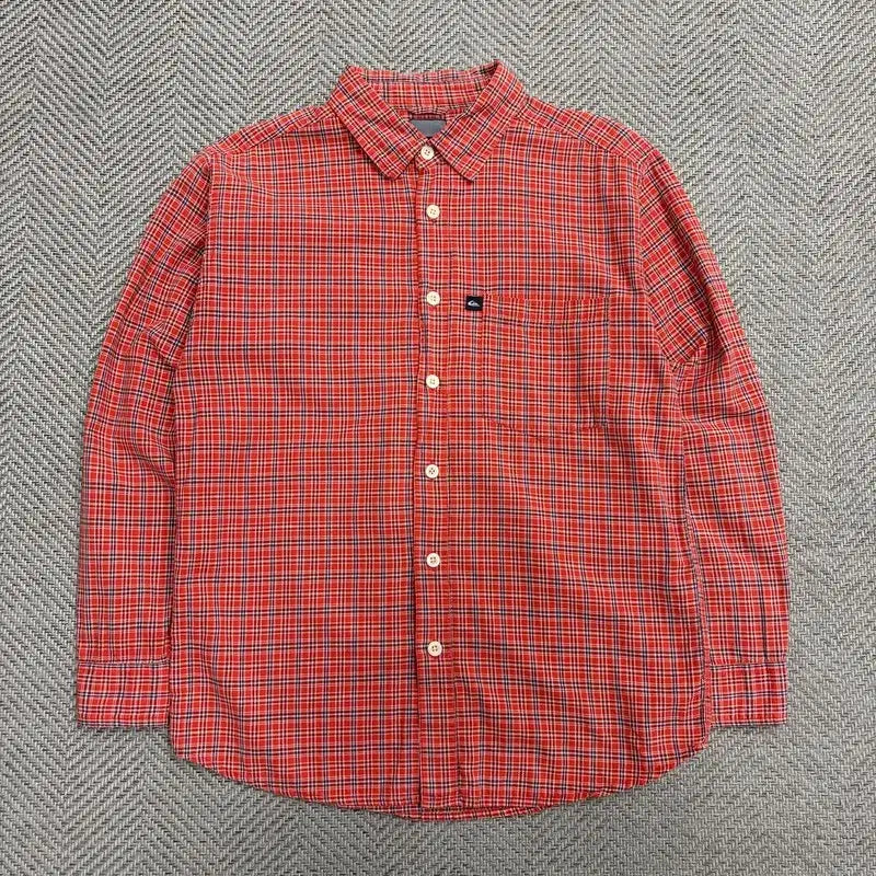 [BUNJANG] Quiksilver Orange Checkered Shirt / 퀵실버 오렌지 체크 셔츠 v1878