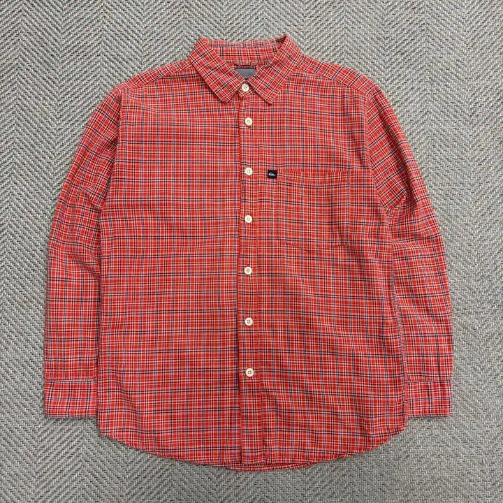 [BUNJANG] Quiksilver Orange Checkered Shirt / 퀵실버 오렌지 체크 셔츠 v1878