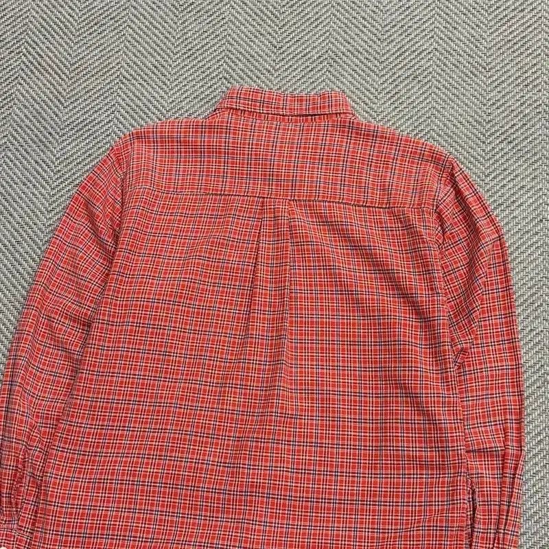 [BUNJANG] Quiksilver Orange Checkered Shirt / 퀵실버 오렌지 체크 셔츠 v1878