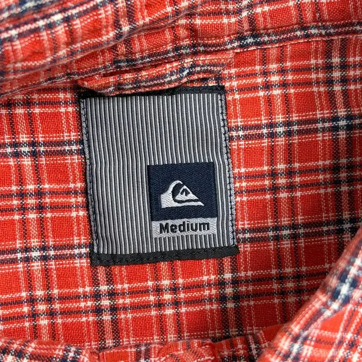 [BUNJANG] Quiksilver Orange Checkered Shirt / 퀵실버 오렌지 체크 셔츠 v1878