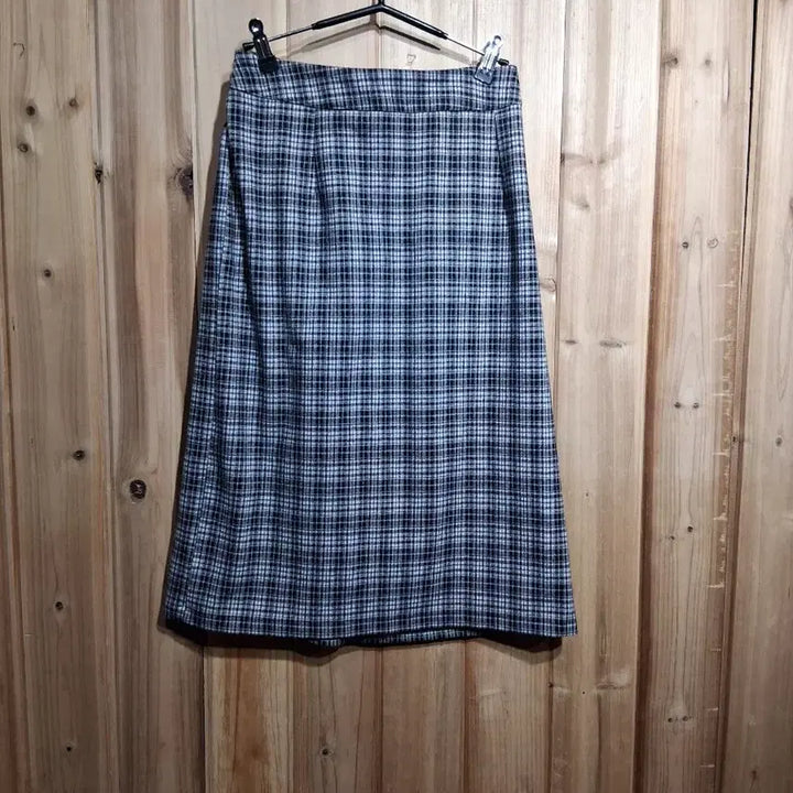 [BUNJANG] Check Long Skirt / 체크 롱 스커트