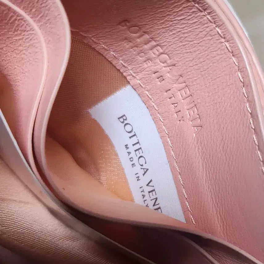 [BUNJANG] Bottega Veneta Weaving Card Wallet Coral Pink / [새상품] 보테가 베네타  위빙 카드지갑 코랄 핑크 살구 연핑크