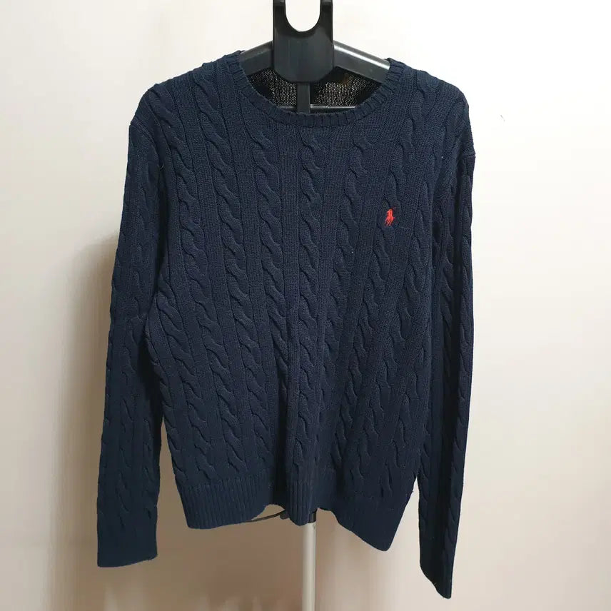 [BUNJANG] Polo Round Neck Knit T-Shirt / 폴로 라운드넥니트티셔츠/105-110