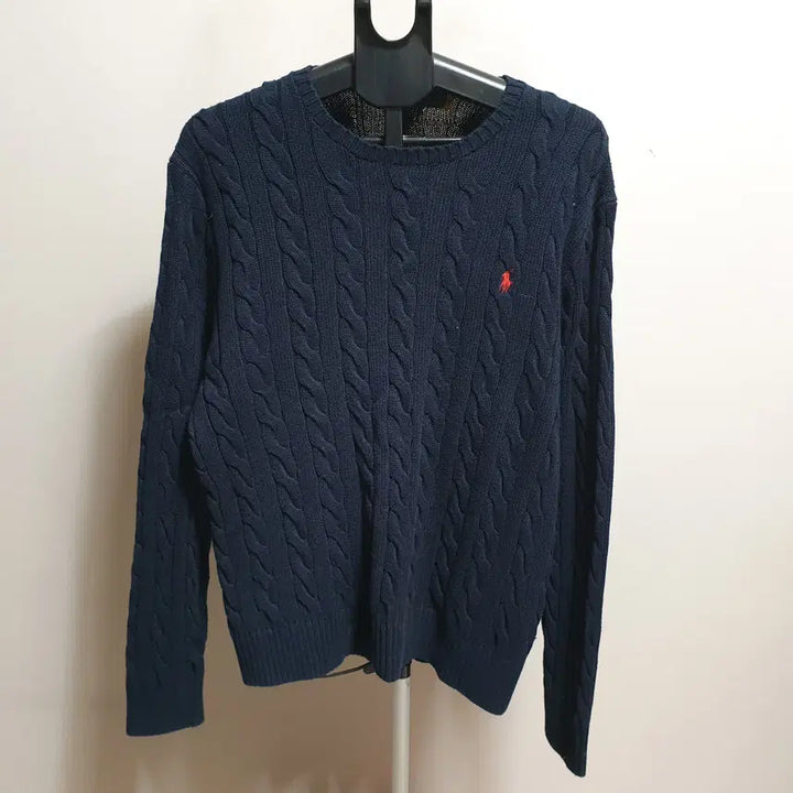 [BUNJANG] Polo Round Neck Knit T-Shirt / 폴로 라운드넥니트티셔츠/105-110