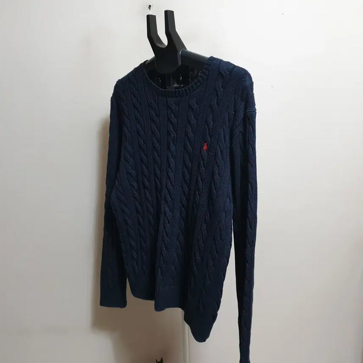 [BUNJANG] Polo Round Neck Knit T-Shirt / 폴로 라운드넥니트티셔츠/105-110