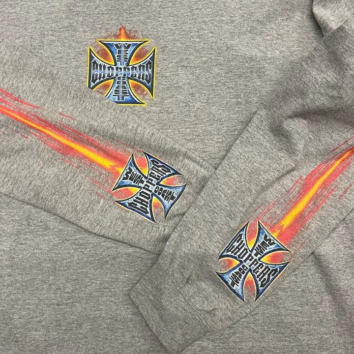 [BUNJANG] West Coast Choppers Flame Long Sleeve Shirt / 웨스트코스트차퍼스 플레임 롱슬리브 (105-110)