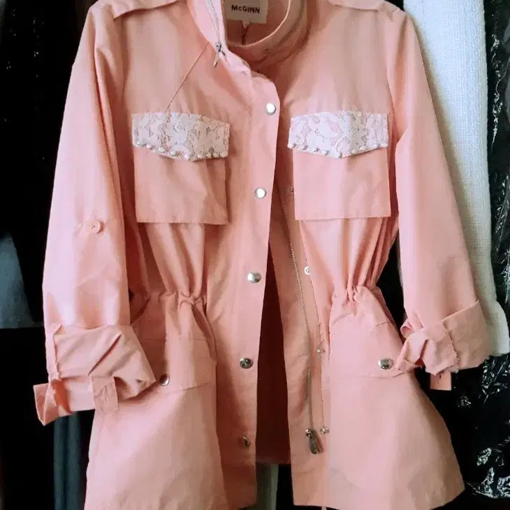 [BUNJANG] Magin Peach Pink Spring Jacket / 매긴 야상자켓(택유/새제품)