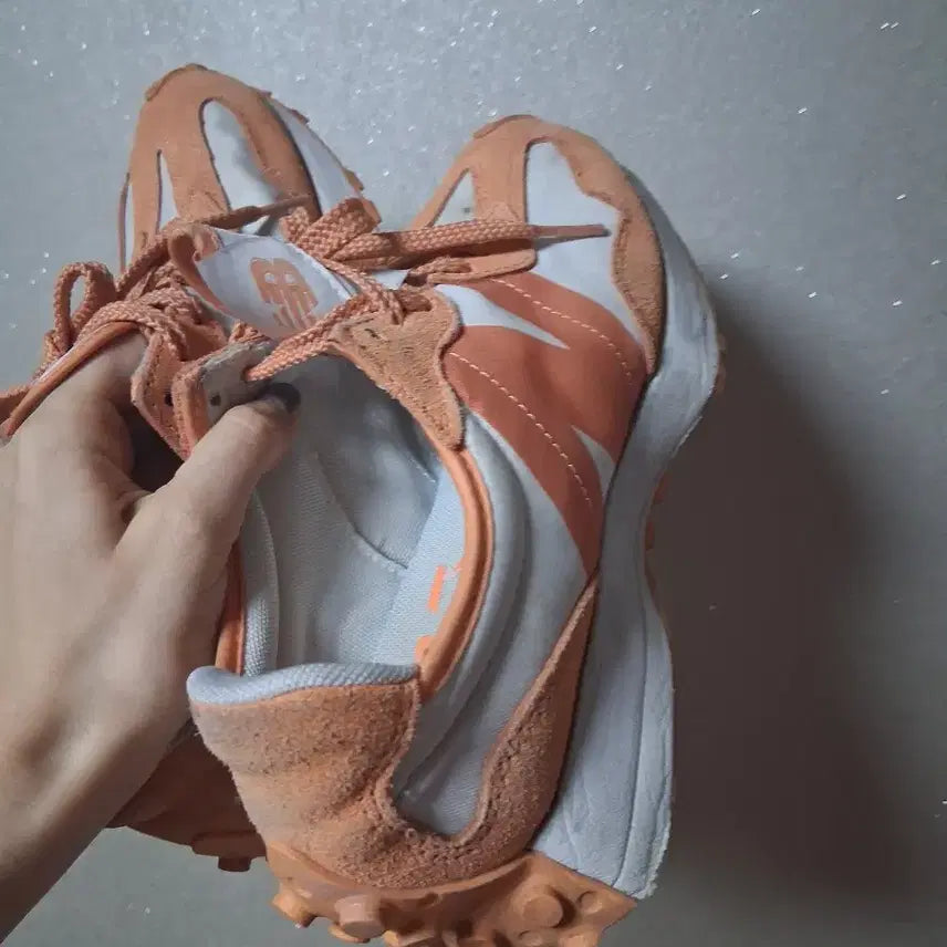 [BUNJANG] New Balance 327 Orange Sneakers / 뉴발란스X아소스 327 오렌지 운동화 신발 245