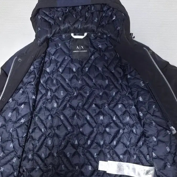 [SOLD OUT] (정품) 아르마니 익스체인지 후드 퀼팅점퍼 100 매장판