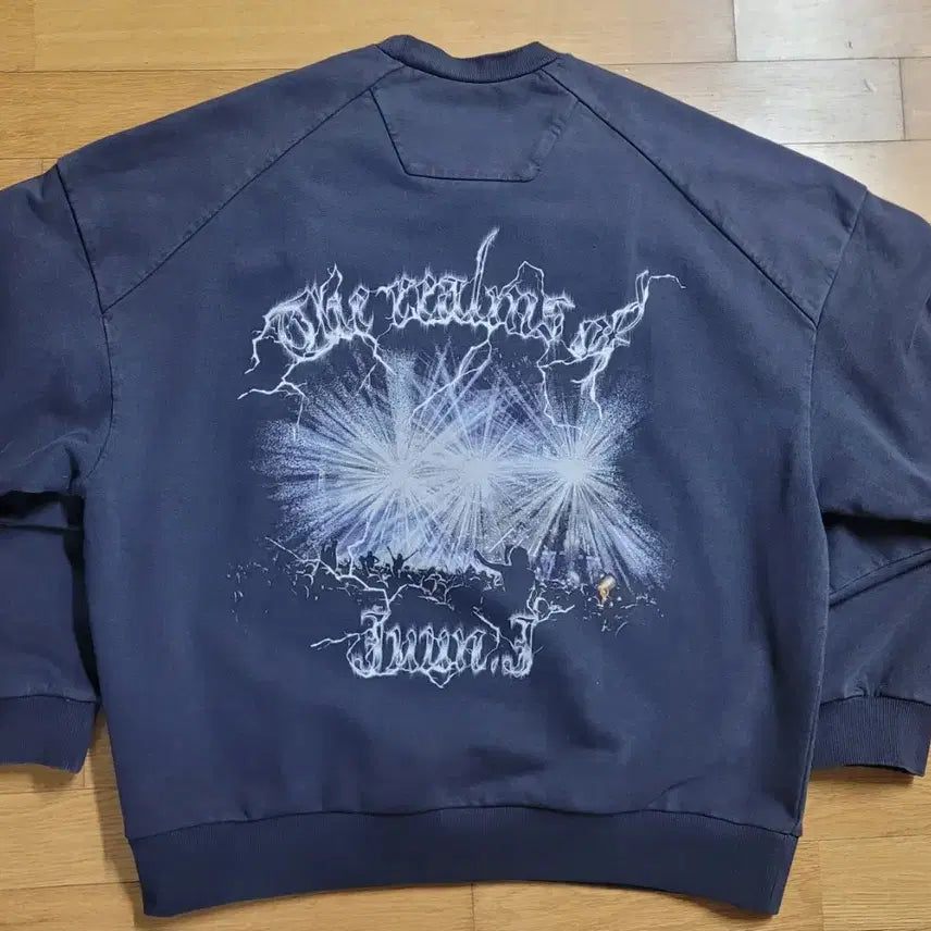 [BUNJANG] Juun.J Garment Dyed Navy Sweatshirt / 준지 / 24fw 가먼트 다잉 네이비 맨투맨 / s(105)