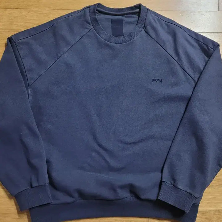 [BUNJANG] Juun.J Garment Dyed Navy Sweatshirt / 준지 / 24fw 가먼트 다잉 네이비 맨투맨 / s(105)