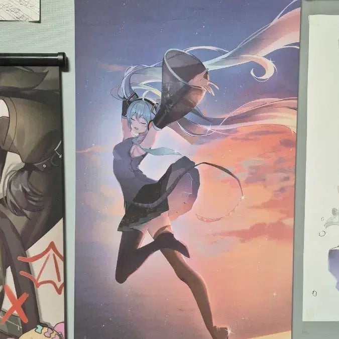 [BUNJANG] Hatsune Miku Sega Tapestry Poster / 미쿠 테피스트리 포스터 족자봉 하츠네 미쿠 세가