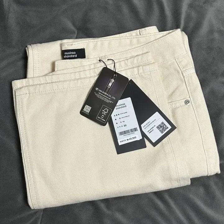 [BUNJANG] Musinsa Standard Wide Denim Pants Cream 30 / 무탠다드 와이드 데님 팬츠 크림 30