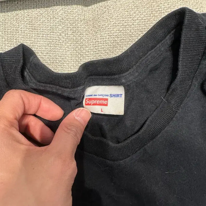 [BUNJANG] Supreme Comme des Garcons Black Long Sleeve T-shirt / 슈프림 꼼데가르송 블랙 긴팔티셔츠 L