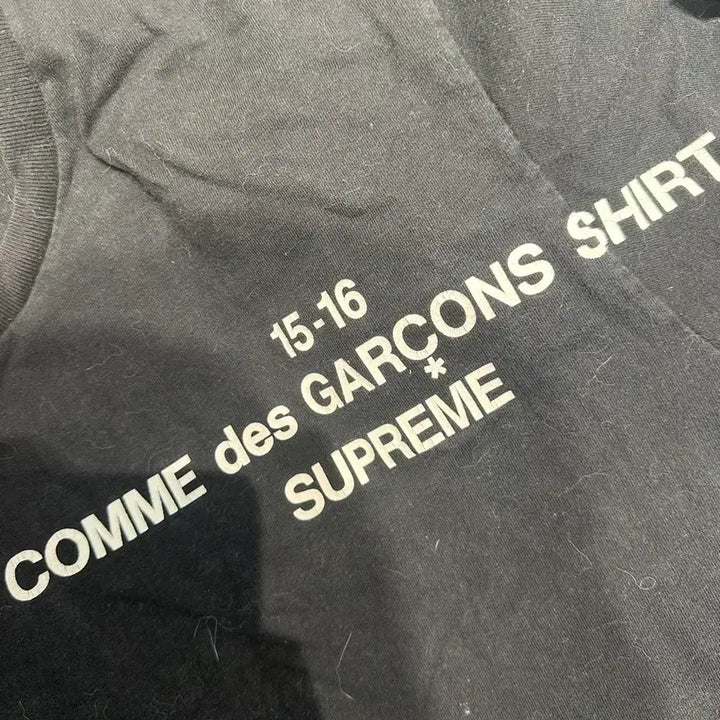 [BUNJANG] Supreme Comme des Garcons Black Long Sleeve T-shirt / 슈프림 꼼데가르송 블랙 긴팔티셔츠 L