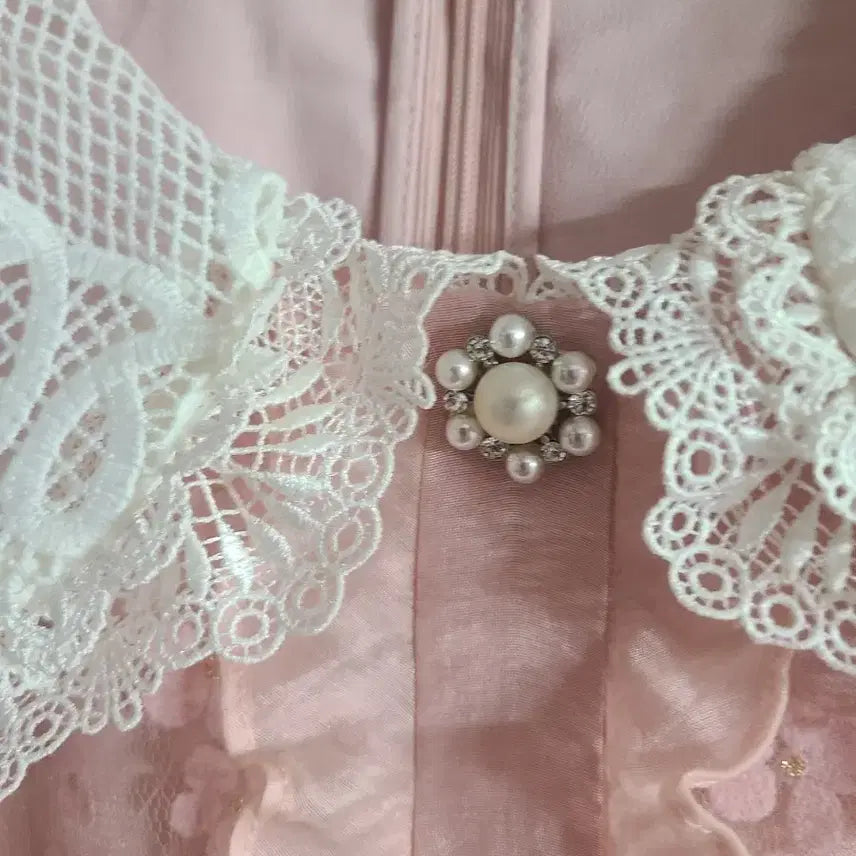 [BUNJANG] It MICHAA Pink Lace Long Dress (Size 55) / 잇미샤 핑크 레이스 롱 원피스(55)