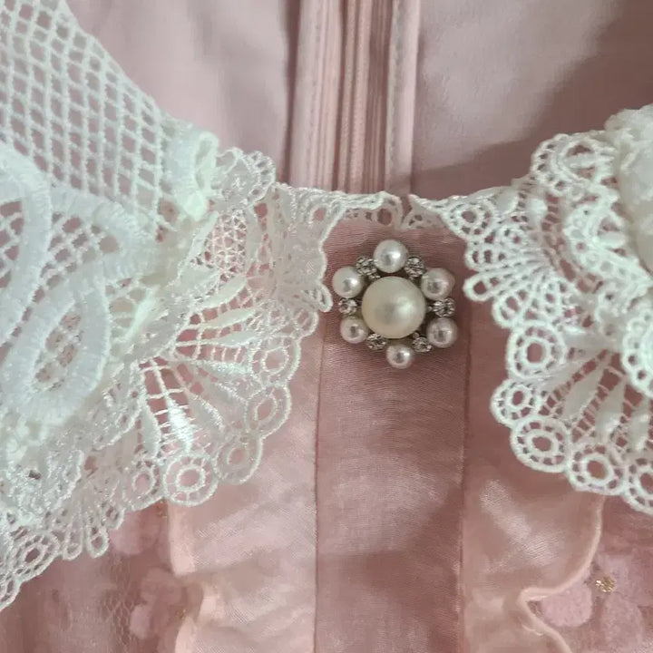 [BUNJANG] It MICHAA Pink Lace Long Dress (Size 55) / 잇미샤 핑크 레이스 롱 원피스(55)