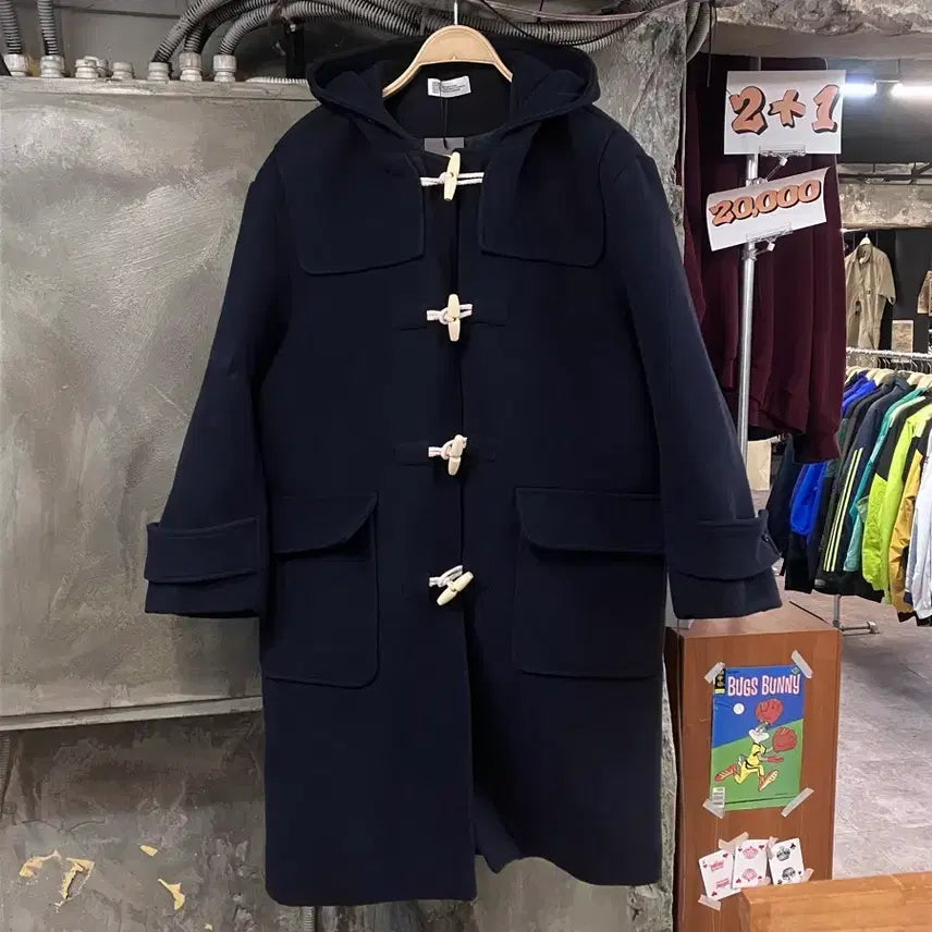 [BUNJANG] Partimento Tteokbokki Hooded Coat Navy S / 파르티멘토 떡볶이 후드 코트 네이비 S  