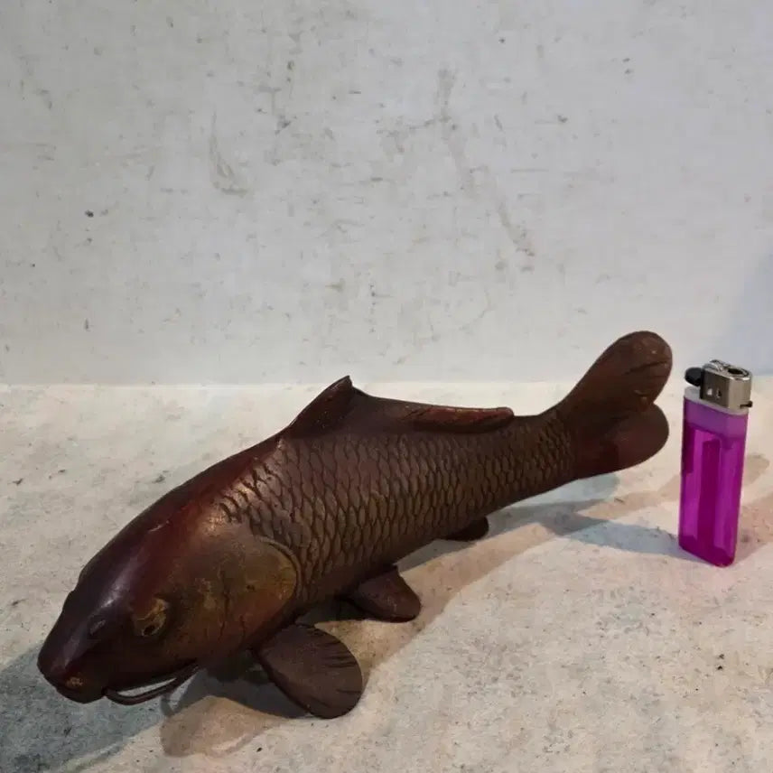 [BUNJANG] Antique Iron Carp Sculpture / 연대좋은 무쇠 잉어