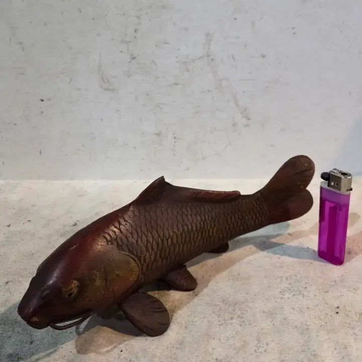 [BUNJANG] Antique Iron Carp Sculpture / 연대좋은 무쇠 잉어
